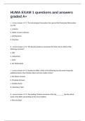 HUMA EXAM 1 questions and answers graded A&plus;