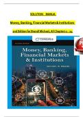 SOLUTION MANUAL For Money&comma; Banking&comma; Financial Markets and Institutions&comma; 2nd Edition by Brandl Michael&comma; Verified Chapters 1 - 24&comma; Complete