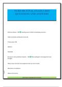 NURS 404 FINAL EXAM 3 2025 QUESTIONS AND ANSWERS