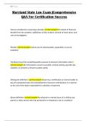 Maryland State Law Exam &vert;Comprehensive Q&A For Certification Success