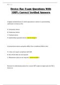 Device Rac Exam Questions With 100&percnt; Correct Verified Answers