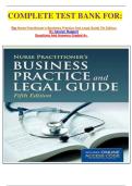 COMPLETE TEST BANK FOR&colon;   For Nurse Practitioner's Business Practice And Legal Guide 7th Edition By Carolyn Buppert Questions And Answers Graded A&plus;&period;