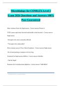 Microbiology for COMLEX Level 1 Exam 2026 Questions and Answers 100&percnt; Pass Guaranteed