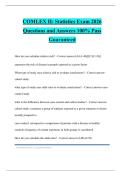COMLEX II&colon; Statistics Exam 2026 Questions and Answers 100&percnt; Pass Guaranteed