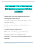 Legal Issues for COMLEX Level 1 Exam 2026 Questions and Answers 100&percnt; Pass Guaranteed