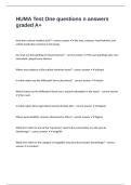 HUMA Test One questions n answers graded A&plus; 