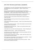 DPS TEST REVIEW QUESTIONS & ANSWERS