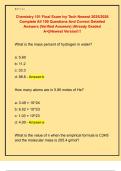 Chemistry 101 Final Exam Ivy Tech Newest 2025&sol;2026  Complete All 100 Questions And Correct Detailed  Answers &lpar;Verified Answers&rpar; &vert;Already Graded  A&plus;&vert;&vert;Newest Version&excl;&excl;&excl;