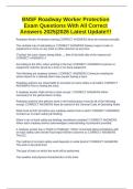 BNSF Roadway Worker Protection Exam Questions With All Correct Answers 2025&vert;2026 Latest Update&excl;&excl;&excl;