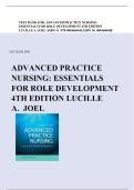 TEST BANK FOR&colon; ADVANCED PRACTICE NURSING&colon;  ESSENTIALS FOR ROLE DEVELOPMENT 4TH EDITION  LUCILLE A&period; JOEL &colon;ISBN 13 -978-0803660441&semi;ISBN 10- 080366044