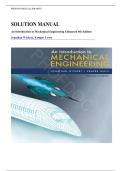 Solution Manual for An Introduction to Mechanical Engineering Enhanced 4th Edition by Jonathan Wickert & Kemper Lewis &comma; Chapters 1-8 &vert;&vert; Guide A&plus;