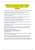 ERail Exam Questions With Already Solved Correctly Answers &vert; 100&percnt; Correct