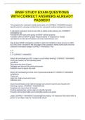 BNSF STUDY EXAM QUESTIONS WITH CORRECT ANSWERS ALREADY PASSED&excl;&excl;