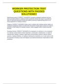 WORKER PROTECTION TEST QUESTIONS WITH PASSED SOLUTIONS&excl;&excl;