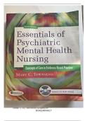 Essentials of psychiatric mental health test bank All Chapters Fully Covered &vert; Complete Guide A&plus;&period;