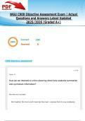 WGU C909 Objective Assessment Exam &vert; Actual Questions and Answers Latest Updated 2025&sol;2026 &lpar;Graded A&plus;&rpar;
