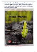 Solutions Manual &ndash; Fundamentals of Investments&colon; Valuation & Management&comma; 10th Edition by Bradford D&period; Jordan&comma; Thomas Miller & Steve Dolvin &vert; Chapter 1-21&vert; All Chapter Solutions Included