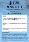 MNO2601 Assignment 1 &lpar;ANSWERS&rpar; Semester 1 2026 - DISTINCTION GUARANTEED
