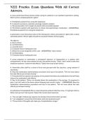 N222 Practice Exam Questions With All Correct Answers&period;