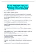 NC Bail Bondsman State Exam Questions With Already Solved Correctly Answers 2025&vert;2026