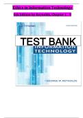 Ethics in Information Technology 6th Edition - George Reynolds Test Bank