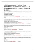 ATI Comprehensive Predictor Exam QUESTIONS & ANSWERS BEST EXAM SOLUTION LATEST UPDATE 2025&sol;2026 RATED A&plus;