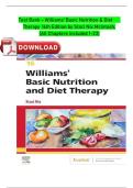 Williams Basic Nutrition and Diet Therapy 16th Edition &ndash; Staci Nix McIntosh &ndash; All Chapters 1&ndash;23 &ndash; Complete Test Bank with Questions and Answers