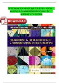 Test Bank Foundations for Population Health in CommunityPublic Health Nursing 6th Edition &vert; All Chapters Included