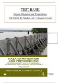 Test Bank for Hazard Mitigation and Preparedness 3rd Edition by Dylan Sandler and Anna K&period; Schwab Chapters 1-13 Covere