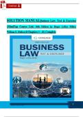 SOLUTION MANUAL Business Law&colon; Text & Exercises &lpar;MindTap Course List&rpar; 10th Edition by Roger LeRoy Miller&comma; William E&period; Hollowell Chapters 1 - 43&comma; Complete