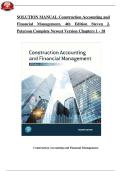 Solution manual for construction accounting and financial management 4th edition steven j peterson