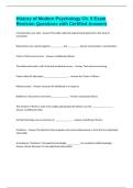History of Modern Psychology Ch&period; 9 Exam Revision Questions with Certified Answers