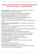 Theories of Crime &lpar;WJEC Level 3 Criminology&rpar; &ndash; Actual Exam Test Questions and Verified Answers 2025&sol;2026