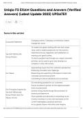 Uniqlo F2 EXAM Questions and Answers &lpar;Verified Answers&rpar; &lpar;Latest Update 2025&rpar; UPDATE&excl;&excl;