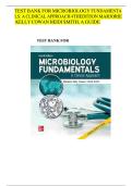 TEST BANK FOR MICROBIOLOGY FUNDAMENTALS&colon; A CLINICAL APPROACH 4TH EDITION BY COWAN