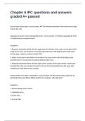 Chapter 6 IPC questions and answers graded A&plus; passed