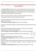 WJEC Criminology Unit 2 &ndash; Study Test Exam Questions and Correct Answers Latest 2025&sol;2026