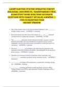 LADWP Electric Station Operator &lpar;Circuit  Breakers&comma; Disconnects&comma; Transformers&rpar; FINAL  EXAM STUDY GUIDE 2025&sol;2026 ACCURATE  QUESTIONS WITH CORRECT DETAILED ANSWERS &vert;&vert;  100&percnt; GUARANTEED PASS  <RECENT VERSION> 