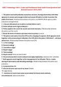 WJEC Criminology Unit 4 &ndash; Crime and Punishment Study Guide Exam Questions and Revised Answers 2025&sol;2026