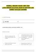 INTERNAL MEDICINE BOARDS ABIM EXAM LATEST VERSION 2025 ACTUAL EXAM 180 QUESTIONS AND CORRECT DETAILED ANSWERS