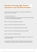 Hondros Nursing 200&comma; Exam 1 Questions and Verified Answers
