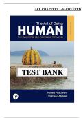 Complete Test Bank for The Art of Being Human&comma; 12th Edition by Richard Paul Janaro&comma; Chapters 1 - 16 Covered &comma;Latest Edition