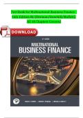 Complete Test Bank for Multinational Business Finance 16th Edition By &lpar;Eiteman&sol;Stonehill&sol;Moffett&rpar;&comma; ISBN&colon; 9780137496013&comma; All 1-18 Chapters Covered&comma; &vert;Complete Solution &vert;Guide A&plus;&period;