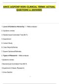 ANCC AGPCNP NON-CLINICAL TERMS&vert; ACTUAL QUESTIONS & ANSWERS