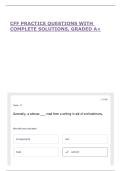 CFF PRACTICE QUESTIONS WITH COMPLETE SOLUTIONS&comma; GRADED A&plus;