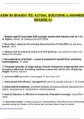 ABIM IM BOARDS ITE&vert; ACTUAL QUESTIONS & ANSWERS &vert; GRADED A&plus;