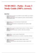 NURS 8022 - Patho - Exam 3 Study Guide &lpar;100&percnt; correct&rpar;&period;