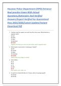 Houston Police Department &lpar;HPD&rpar; Entrance Real practice Exam With Actual Questions&comma;Rationales And Verified Answers&sol;Expert Verified For Guaranteed Pass 2025&sol;2026&sol;Latest Update&sol;Instant Download Pdf