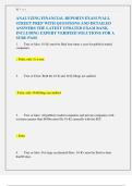 ANALYZING FINANCIAL REPORTS EXAM WALL  STREET PREP WITH QUESTIONS AND DETAILED  ANSWERS THE LATEST UPDATED EXAM BANK  INCLUDING EXPERT VERIFIED SOLUTIONS FOR A  SURE PASS