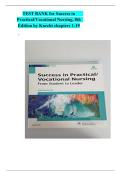 FULL TEST BANK for Success in Practical&sol;Vocational Nursing&comma; 8th Edition by Knecht All chapters 1-19 Completely Covered With Questions And Verified Solutions&period;